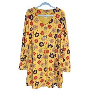 Long 100% Cotton Cardigan Boyfriend 2 Button Top Open Bottom Side Pocket USA